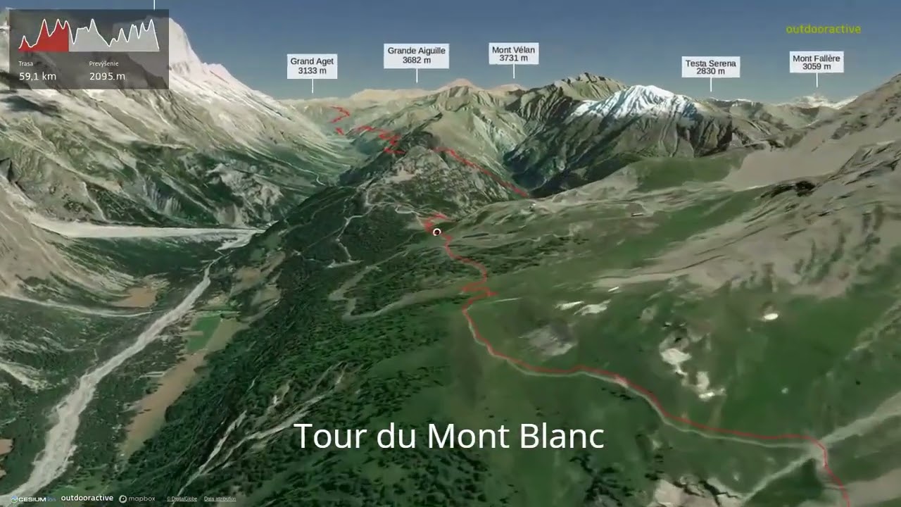 Tour du Mont Blanc ∆ hiking trails ∆ 3d-trail.com/france/