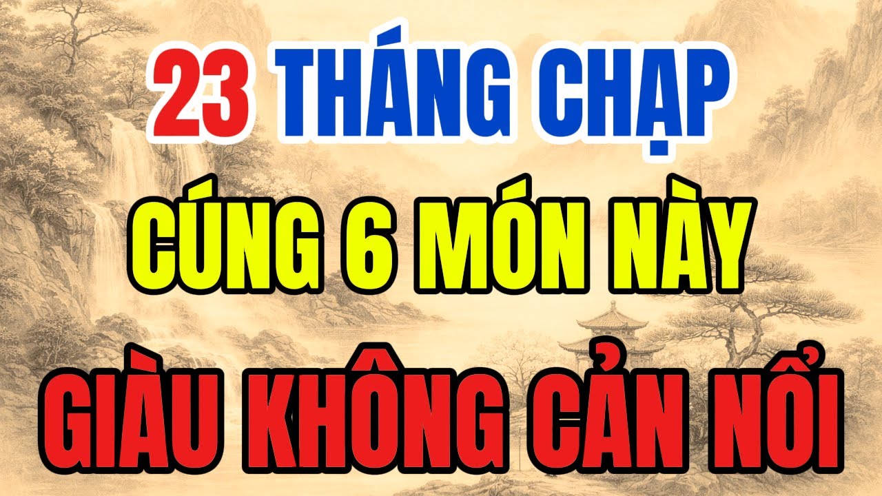 23 THÁNG CHẠP - CÚNG ÔNG TÁO 6 MÓN NÀY ĐỂ MAY MẮN - TỔ TIÊN PHÙ HỘ, TIỀN BẠC ÙN ÙN KÉO TỚI