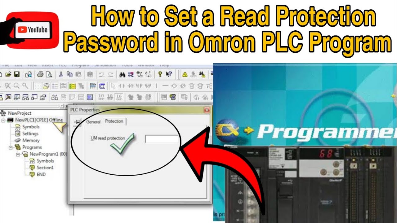 Set Read Write Password in Omron PLC, Release Omron PLC UN Password🔑🗝️🔑