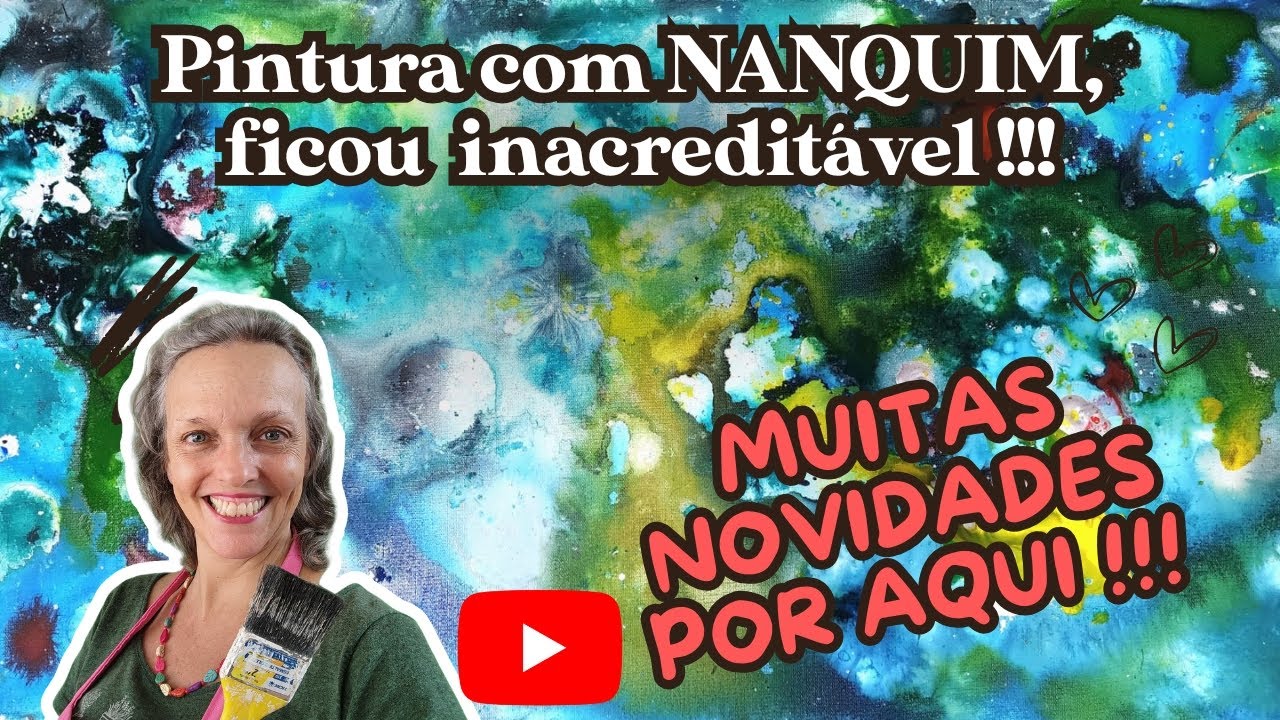 Pintura com NANQUIM, resultado inacreditável, e MUITAS NOVIDADES no atelier!!! #nanquim #pintura