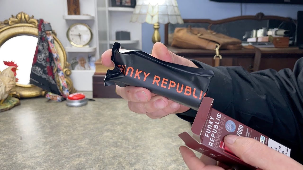 FUNKY REPUBLIC TI7000 DISPOSABLE POD DEVICE WATERMELON ICE VAPE UNBOXING AND HONEST REVIEW!