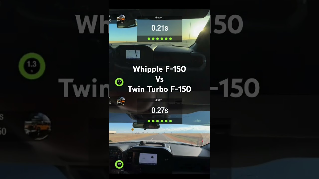 Little launch test Whipple F-150 vs Twin Turbo F-150 at 3600&rsquo; elevation #coyotedirect #coyote #f150