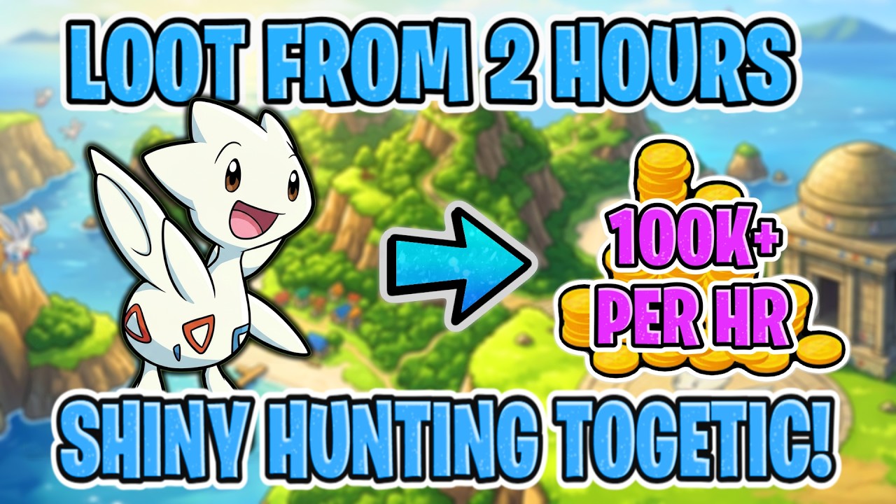 PokeMMO &mdash; добыча за 2 часа охоты на Тогетика (место для фарма шайни с доходом от 100 тысяч в час?)