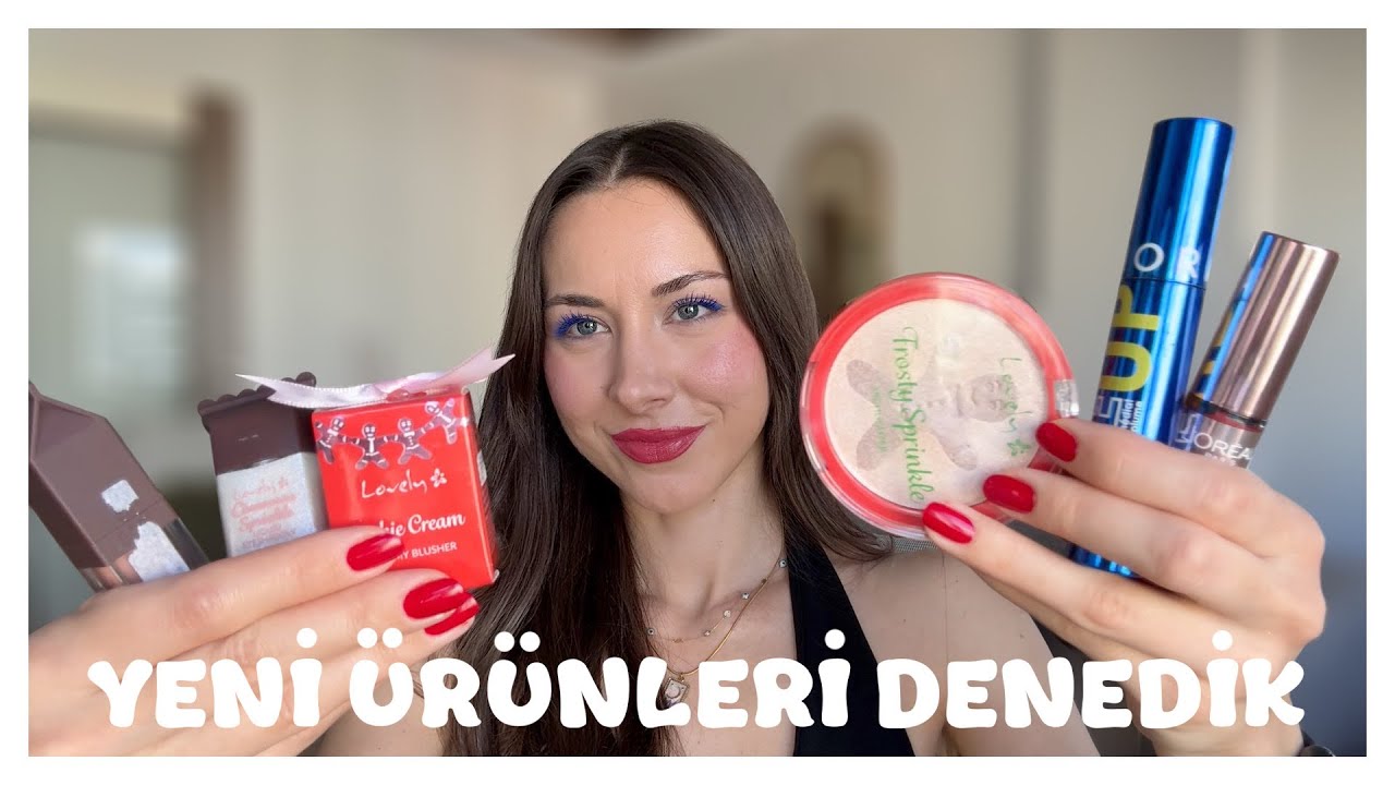 SEPHORA, LOVELY, NYX, LOREAL ÜRÜNLERİ DENEDİK😍|MAVİ RİMEL, LOREAL LUMİ ALLIK, LOVELY YENİ KOLEKSİYON
