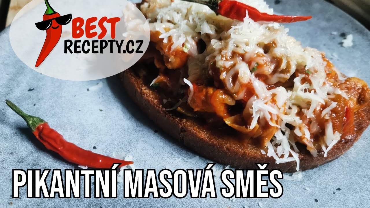 Pikantní směs na topinky🌶Ďábelské topinky s kuřecím masem a zeleninou👌
