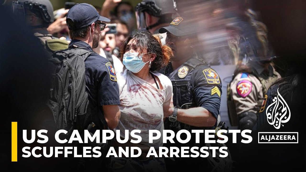 Scuffles and arrests at UT Austin; Columbia suspends pro-Palestine students