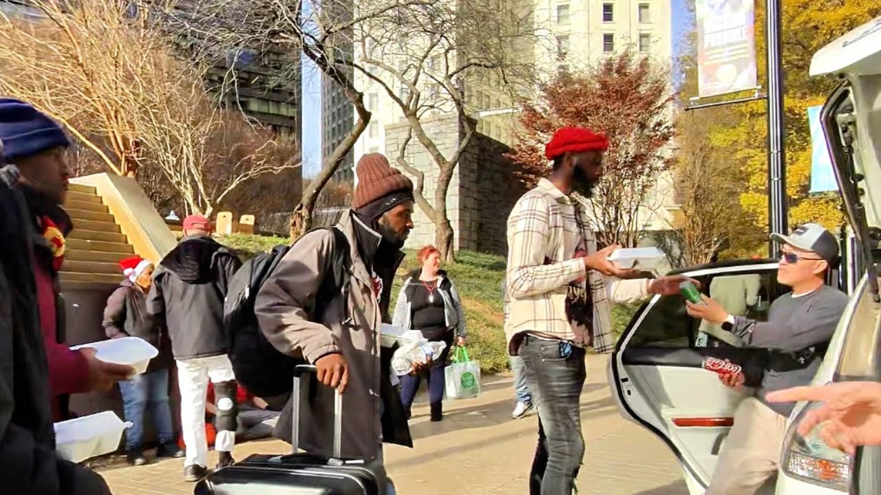 A day distributing food to the Homeless in Atlanta Georgia