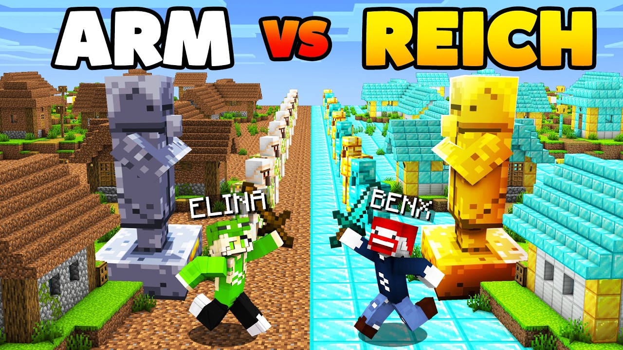 ARMES DORF gegen REICHES DORF in Minecraft