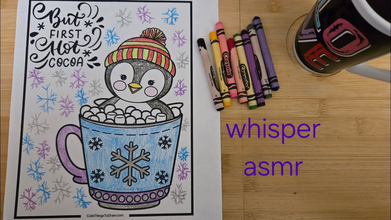 ASMR winter coloring page [whisper]