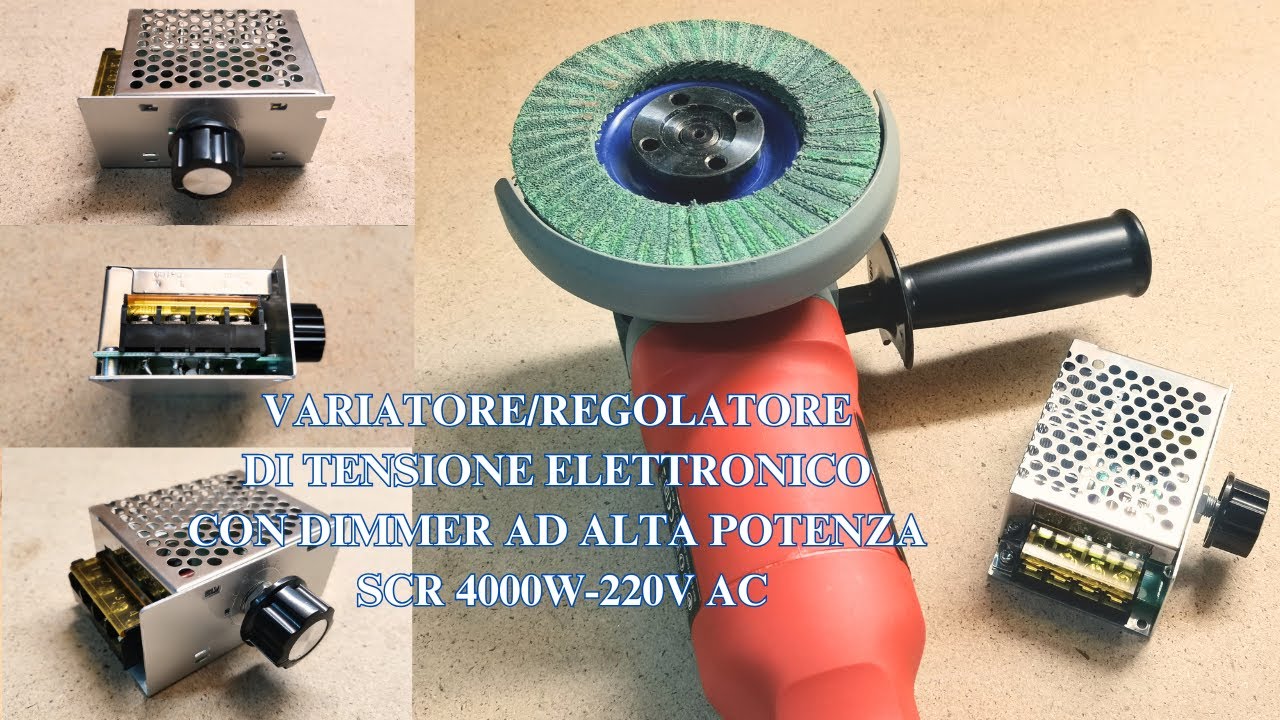 Variatore/Regolatore di tensione elettronico con dimmer ad alta potenza  SCR 4000W 220V AC