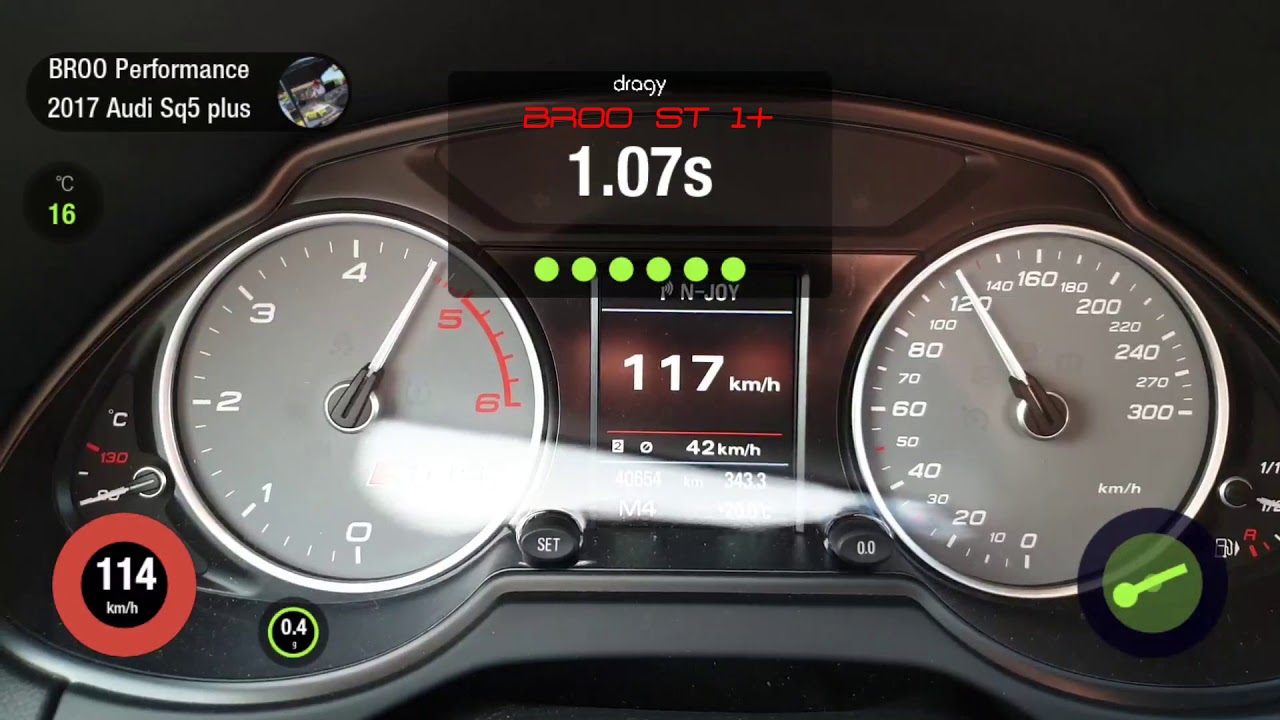 Audi SQ5 plus BROO ST1+ 393,7 Ps / 728,4 Nm 100-200 Dragy