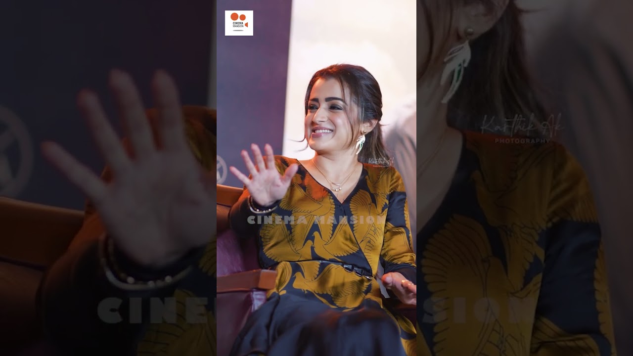 💞 Trisha cute expression 🤩 Rangi Press Meet |#shorts #trisha ✨