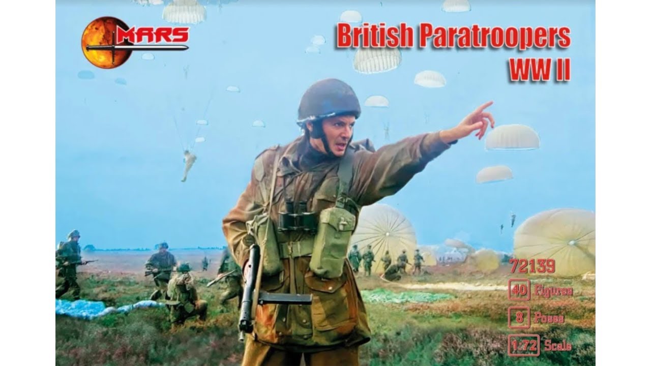 Unboxing Mars Figures 72139 1/72 WWII British Paratroopers 40 Figures. 8 Poses