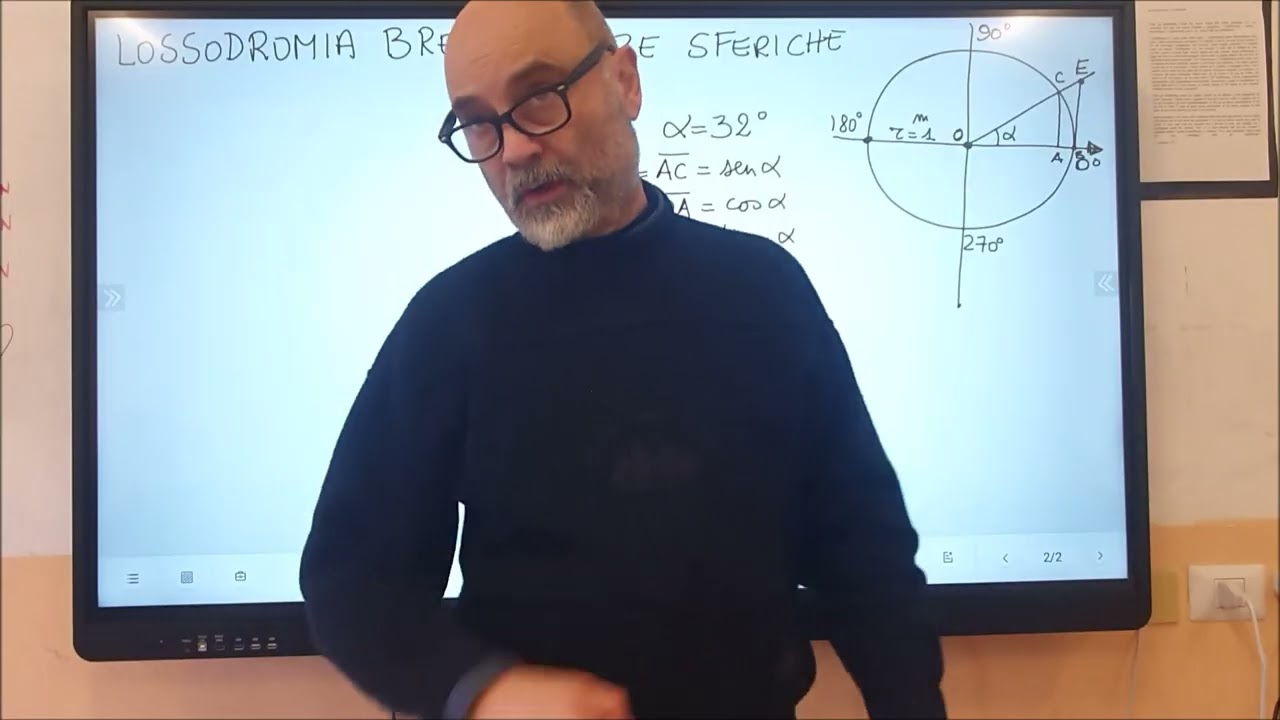 Navigazione STIMATA - Lezione in una classe III CMN - Dalla trigonometria alla lossodromia