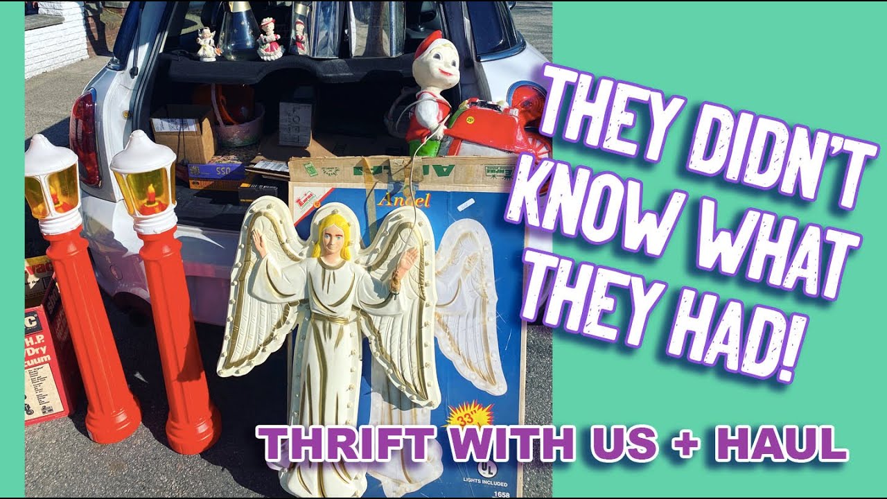 Couldn't Believe What We Found! THRIFT + DIG WITH US for BLOW MOLD and VINTAGE finds!