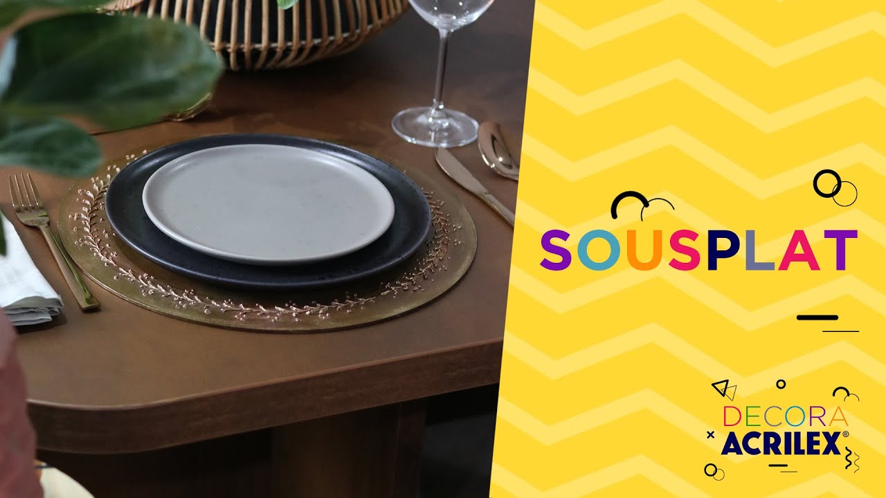 Decora Acrilex - Sousplat - Técnica de Pintura em Madeira