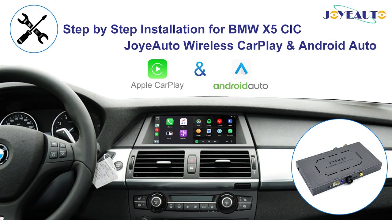 Step by Step Install JoyeAuto Wireless Apple CarPlay Android Auto for BMW X5 E70 X6 E71 CIC HU