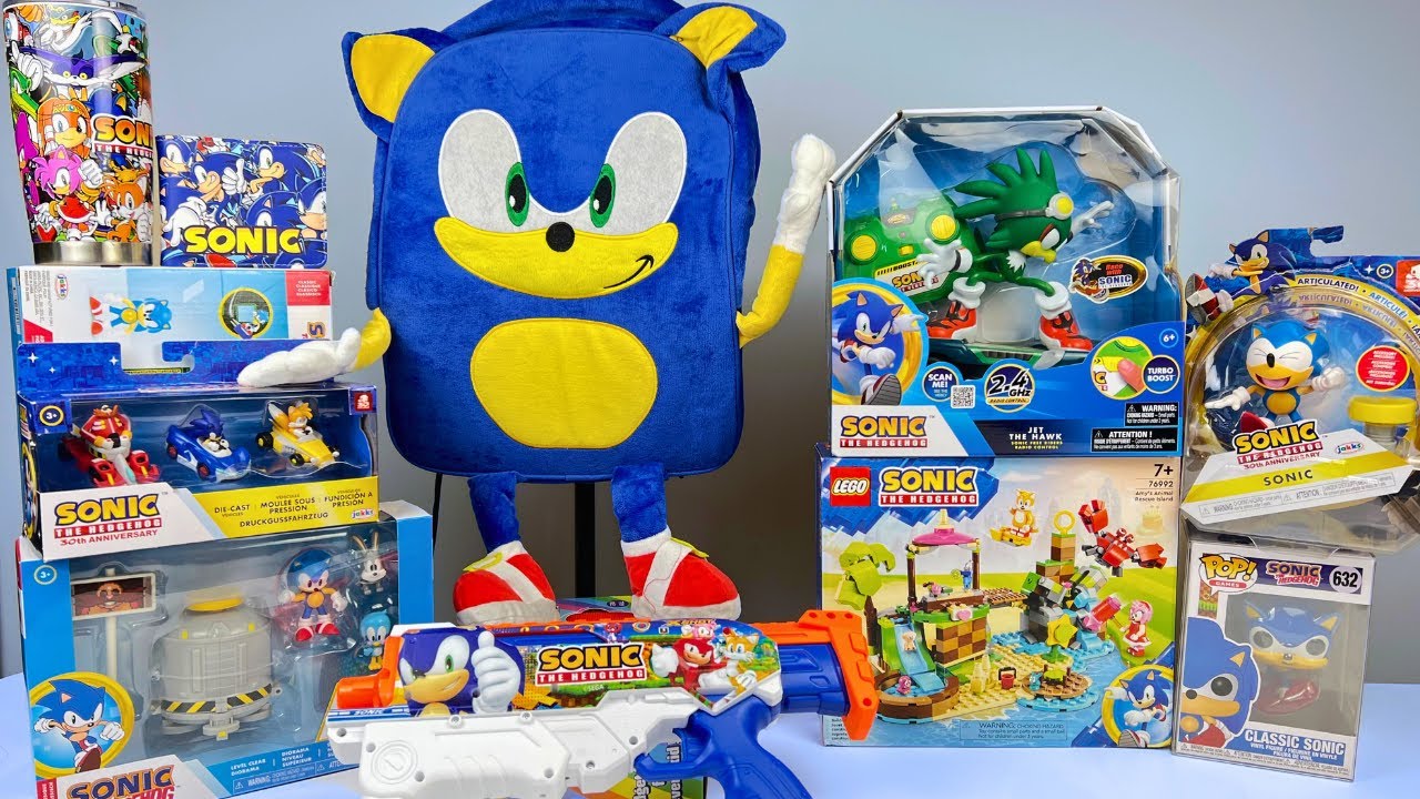 Sonic The Hedgehog Unboxing Review | Giant Sonic Backpack | RC Skateboard Stunts Tricks