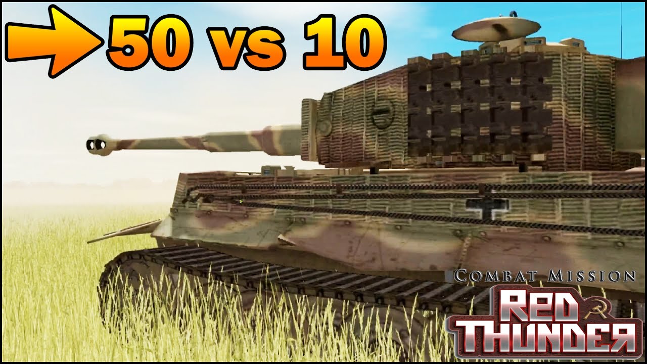 50 T-34 vs 10 TIGERS - SIMULATION - Combat Mission Red Thunder Gameplay