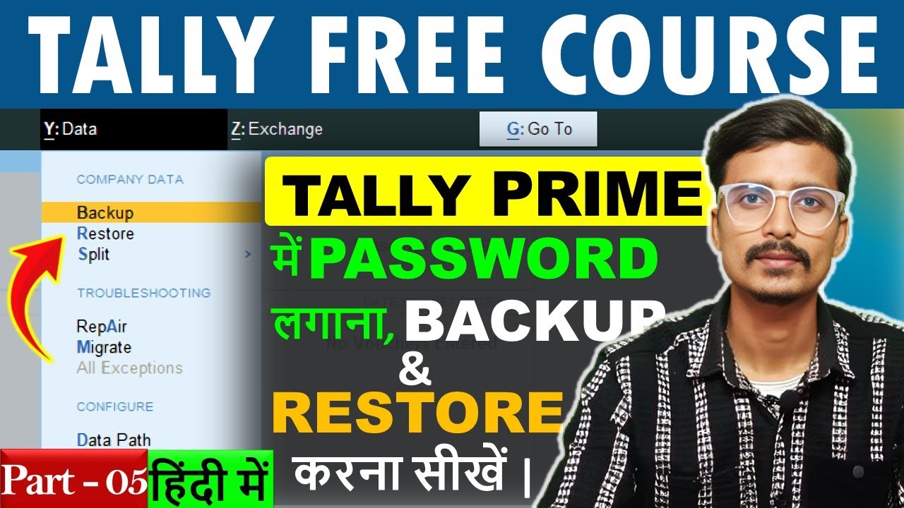 Backup and Restore in Tally Prime | How to take Backup & Restore Data #tallyprime