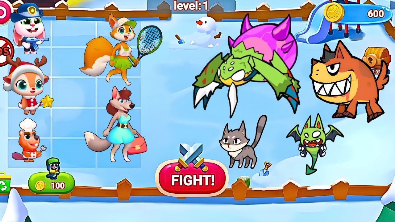 Zoo Star Brawl Battle Vs Merge Mech Zombies Brawl | Monster Merge Zombies Fusion Max Level Gameplay