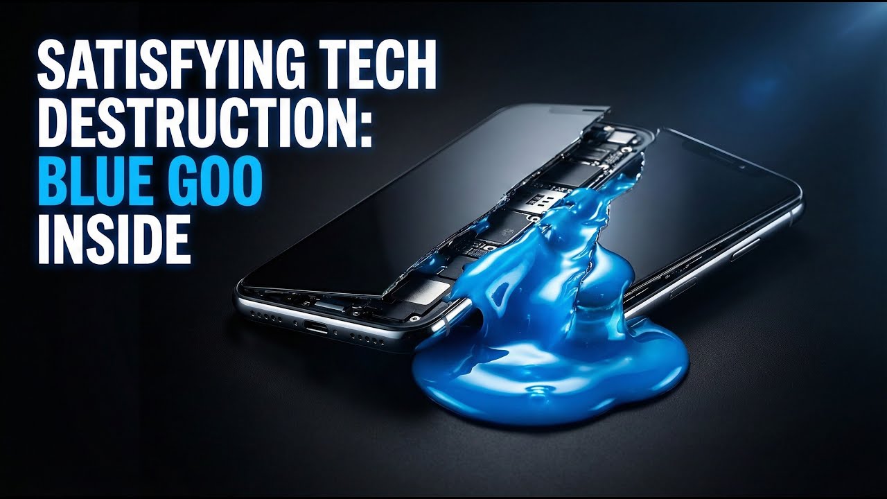 Satisfying Tech Destruction Blue Goo Inside