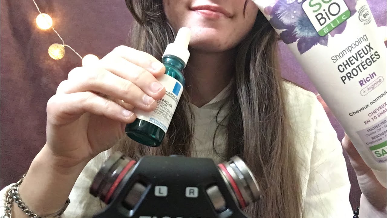 ASMR FRANÇAIS mes produits terminés (avec close up)