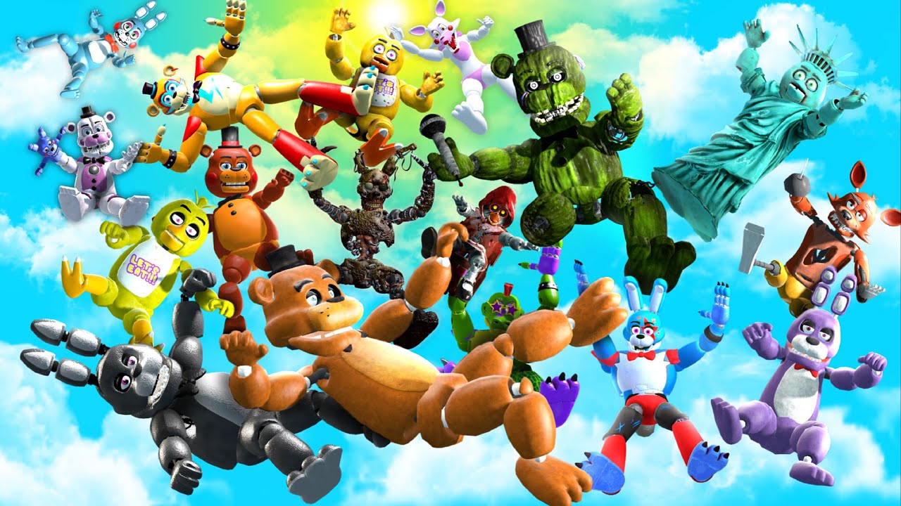 GMOD • All FNAF Animatronics • Legendary Ragdolls (Five Nights at Freddy's)