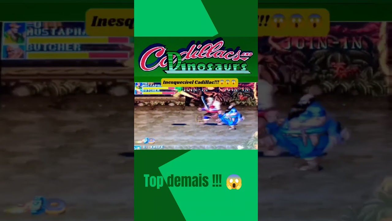 &Eacute;poca boa de jogos de fliperama?!! #gamesretro #jogosantigos #cadilacdinossauro  #retrogaming