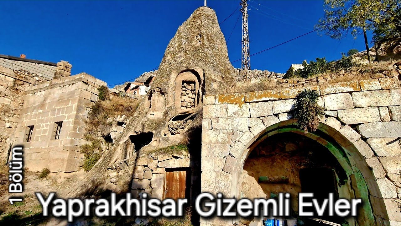 Aksaray Güzelyurt Yaprakfisar Gizemli Evler Kaya Cami ve Kilise yanyana
