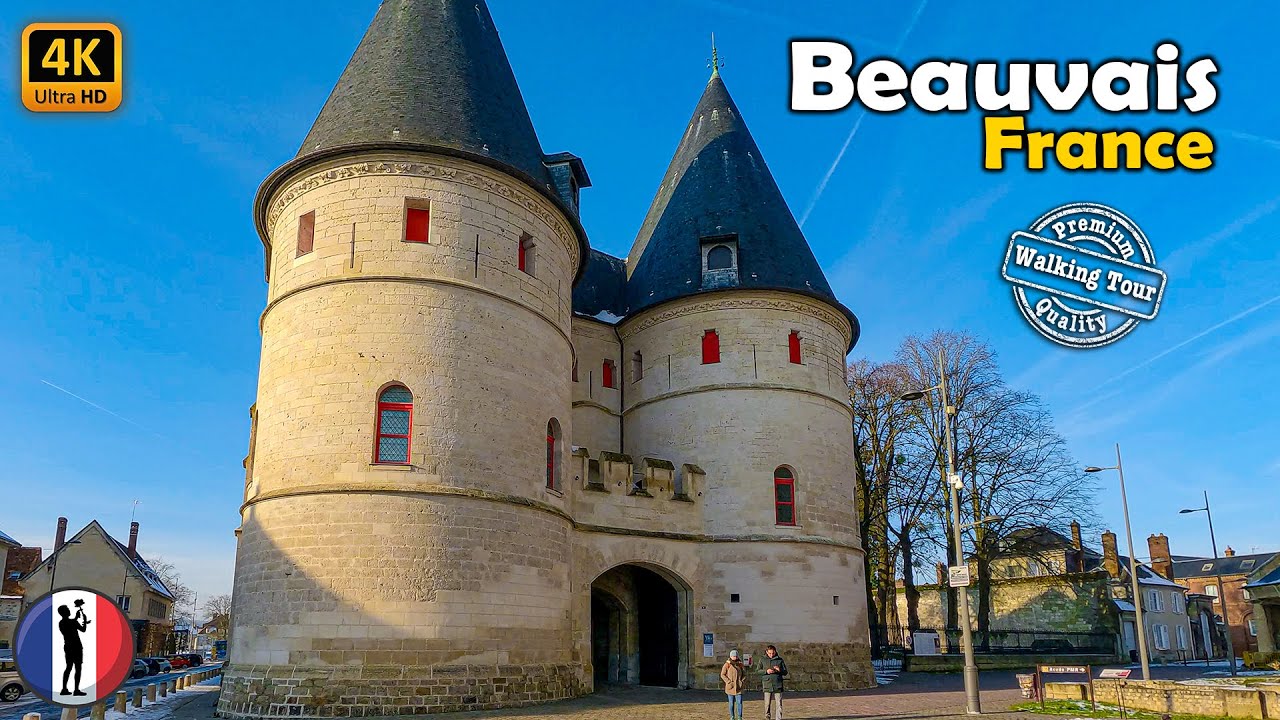 🇫🇷 First Place to See in France When Arriving by Beauvais Airport, Walking Tour  [4K/60fps]