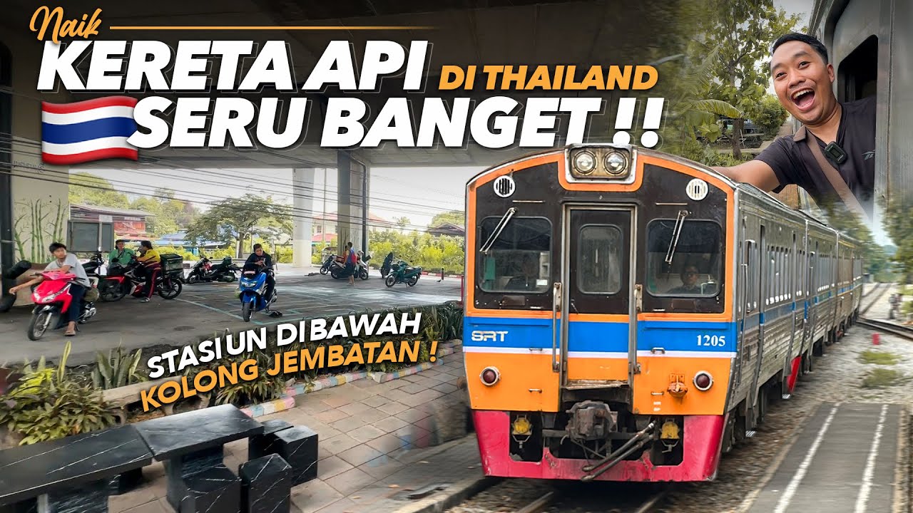 GOKIL 🤯 1.000.000% SERU NAIK KERETA API LOKAL DI THAILAND 🇹🇭 | Trip Commuter Maeklong ke Bangkok