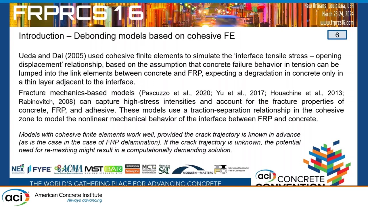 Finite Element Analysis of the Interface between FRP and Concrete