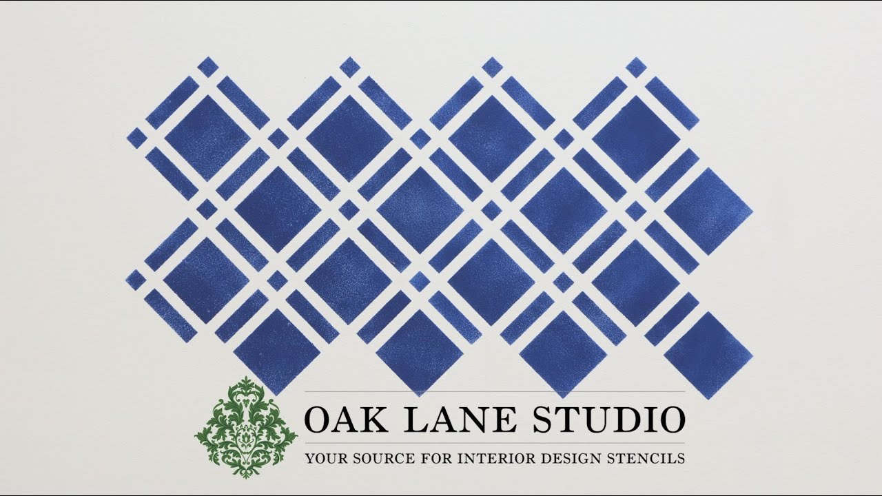 DIY Stenciled Wall Tutorial with Geometric Cornelius Stencil | Oak Lane Studio
