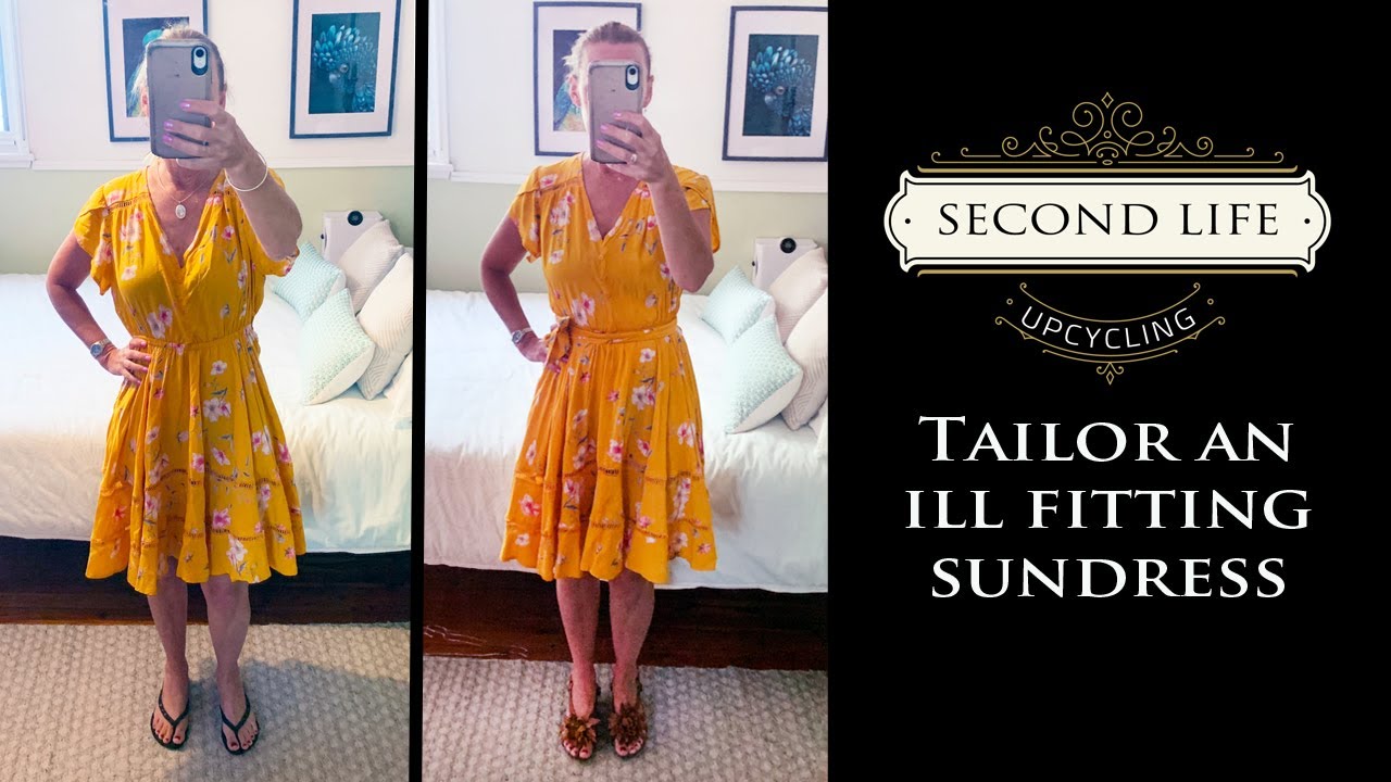 Alter a dress that's too big to fit. Clothes altering tips.