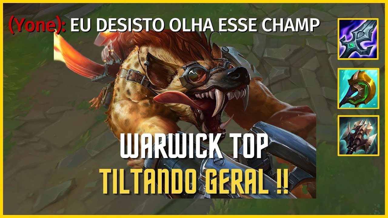 WARWICK TOP É INSANAMENTE DIVERTIDO | [INIMIGO LARGOU O MOUSE] | League of Legends
