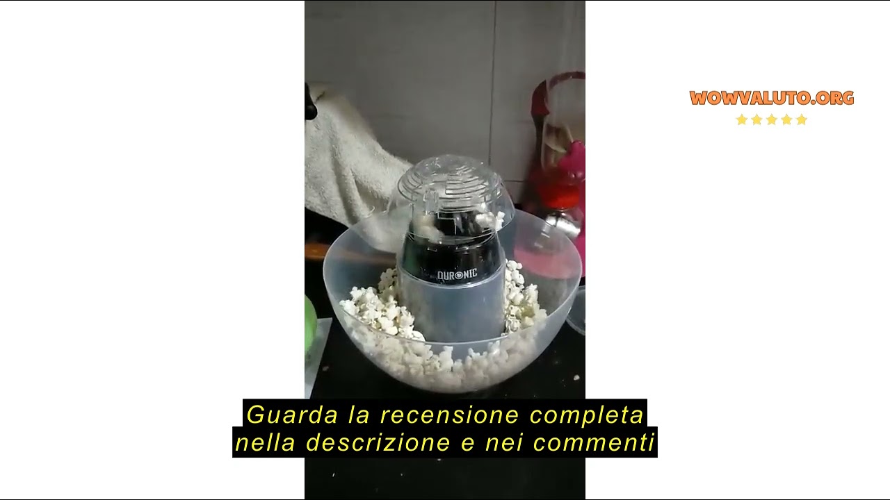 Recensione del Duronic POP50 WE Macchina per Popcorn ad aria calda bianca &ndash; Capacit&agrave; di 50 g con cio