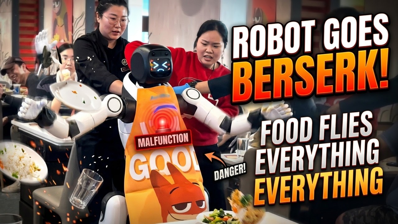 Robot Goes Berserk at Restaurant – Food Flies Everywhere!