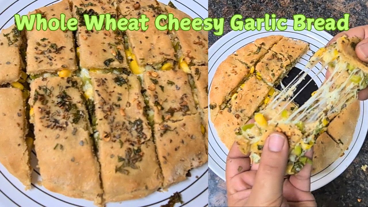 Healthy Cheese Garlic Bread at Home | No Maida, Eggless & Super Soft