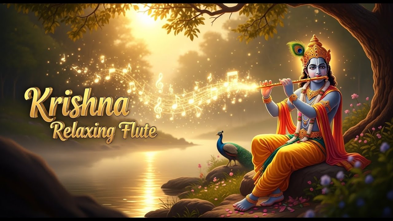 Krishna’s Flute 🌸| Soothing Indian Music for Deep Sleep, Study & Inner Peace