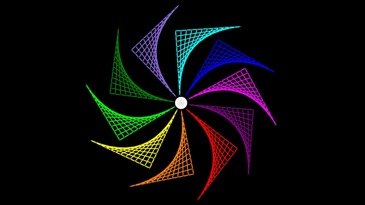 คณิตศิลป์เส้นด้าย EP14. กังหันลมหลากสี|How to diy string art Colorful wind turbines