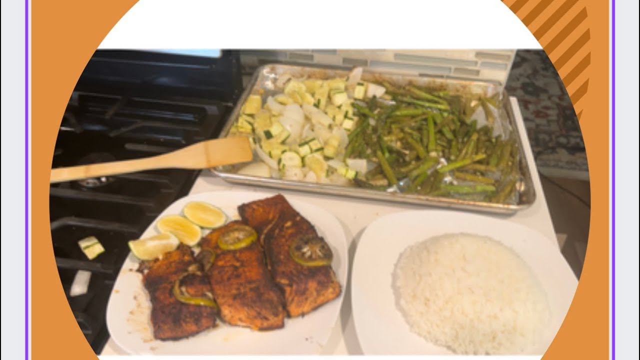 Healthy Salmon Rice And Roasted Veggies Recipe| Mira&rsquo;s Kitchen.