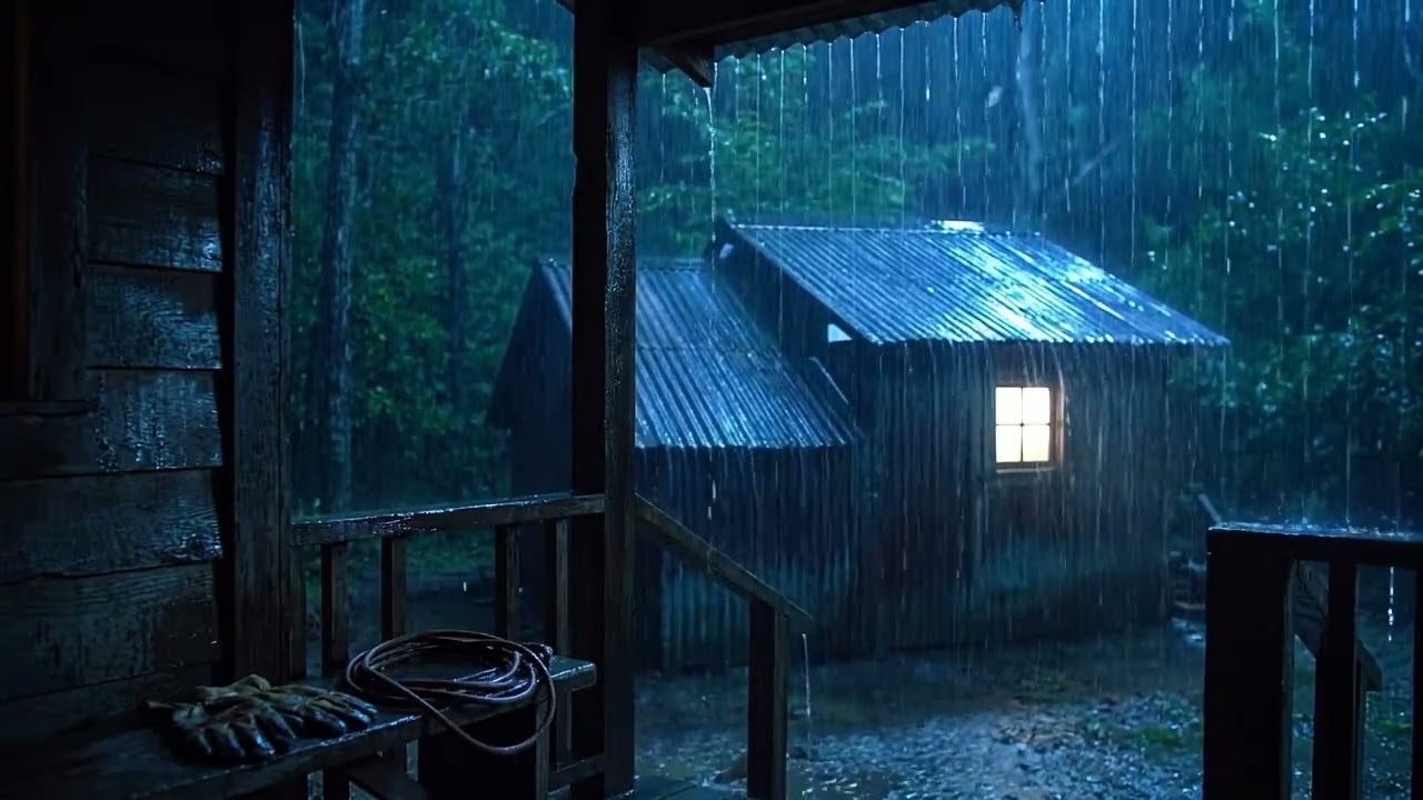 Heavy Rain Ambience 😴 Perfect Sound to Beat Insomnia and Stress 🌙