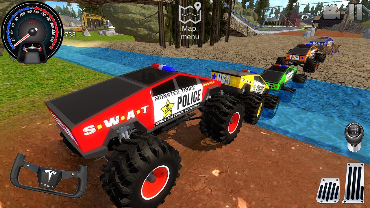 Juegos De Carros - Police Monster Trucks Impossible Driver #2 - Car Extreme Racing Android Gameplay