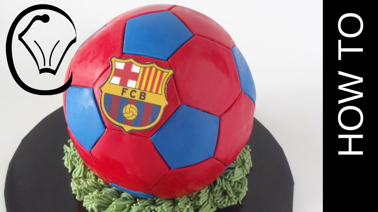 FC Football Cake Barcelona Soccer Ball Cake by Cupcake Savvy's Kitchen