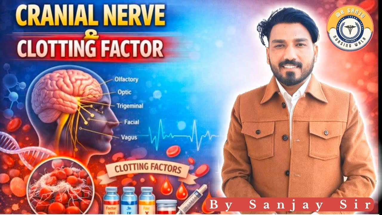 Central nervous system cranial nerve and & All about clotting factor by Sanjay sir 