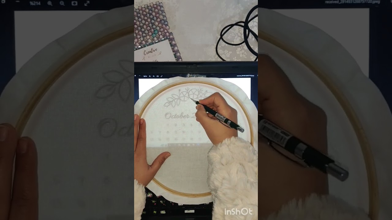 طريقة رسم الباترون على الطارة ❤️