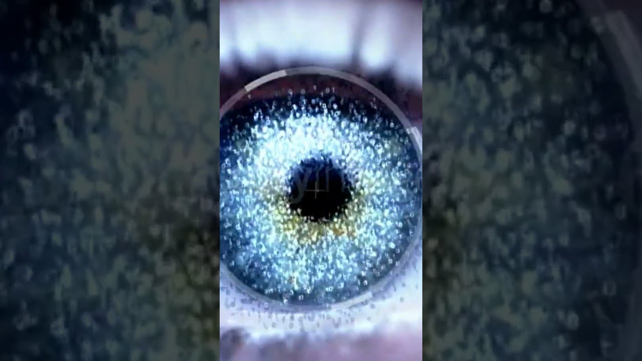Digital Eye + alpha - stock video1080 30p more alpha Blue eyes effect in hd detail