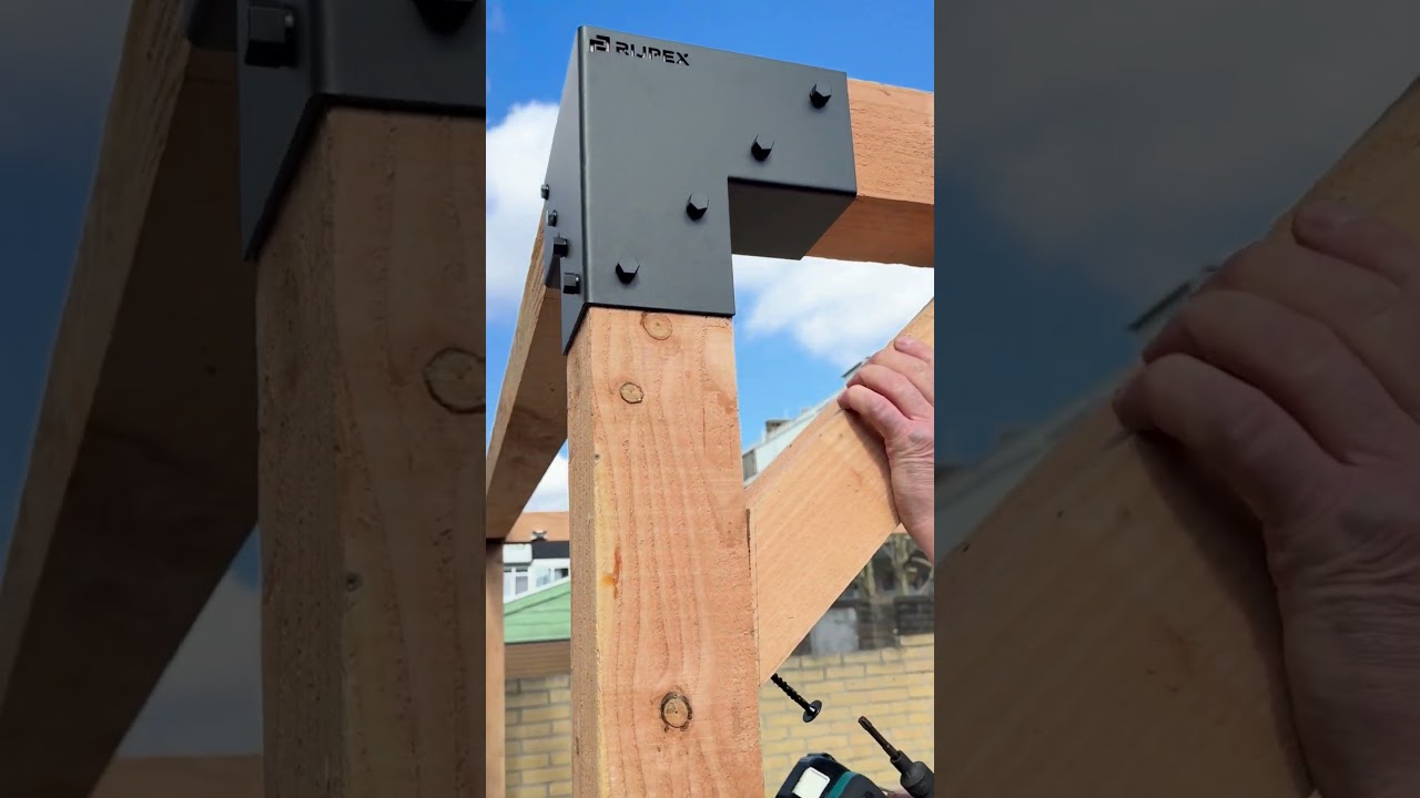 DIY pergola bouwen? Dit is LEGO voor volwassenen! 🧱🌿 #pergola #overkapping #schaduwdoek #rijpex