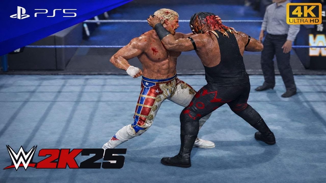 WWE 2K25 - cody rhodes vs jacob fatu - saturday night's main event